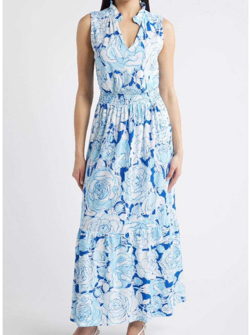 NWT Lilly Pulitzer Amiria Maxi Dress in Capri Blue Rosanna
